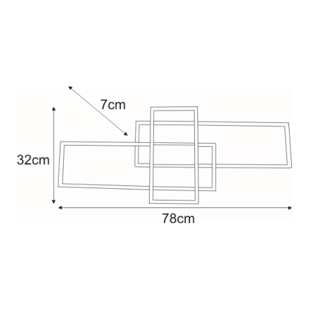 Lampa sufitowa / kinkiet K-8086 z serii AVAR - wymiary