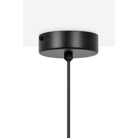 Czarna lampa wisząca z abażurem o średnicy 40cm K-5201 z serii NICEA