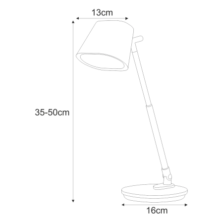 Czarna lampa biurkowa LED 7W, regulowana K-BL1527 CZARNY z serii BOLEK - 2