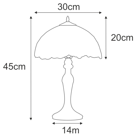 Lampa stołowa wyjątkowym, witrażowym kloszem K-G12814 z serii SUNFLOWER - 2