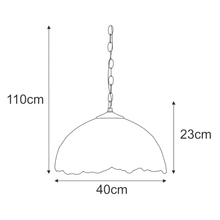 Witrażowa lampa wisząca, regulowana wysokość K-P16814 z serii SUNFLOWER - 2