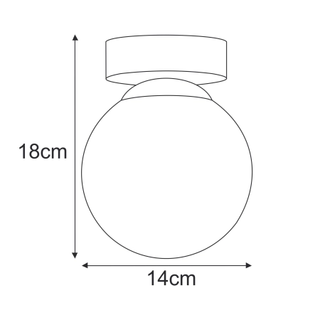 Grafitowa lampa sufitowa, klosz o średnicy 14cm K-5363 z serii MEGAN - 3