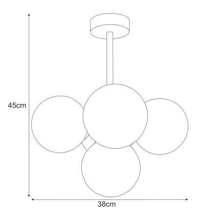 Lampa sufitowa przypominająca kiść winogron K-5364 z serii MEGAN - 7