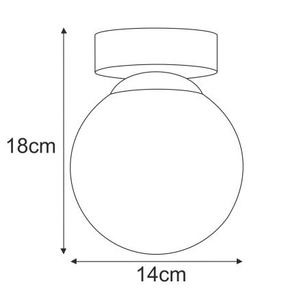 Minimalistyczna lampa sufitowa z kloszem K-5366 z serii PIRO - 3