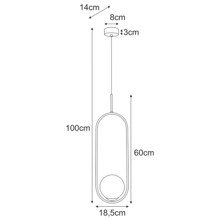 Stylowa lampa wisząca, złota konstrukcja z kloszem K-5391 z serii RITUS - 5