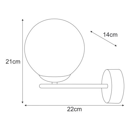 Elegancki kinkiet ścienny z bursztynowym kloszem K-5415 z serii GRAND - 2