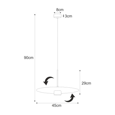 Designerska lampa wisząca, ruchoma głowica K-5457 z serii BURGAS - 3