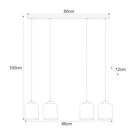 Miodowa lampa wisząca do przytulnej jadalni K-5571 z serii SORO - 2