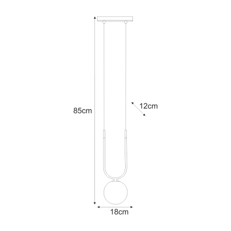 Niebanalna lampa wisząca z miodowym kloszem K-5595 z serii GOLDI - 2