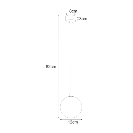 Pojedyncza, klasyczna lampa wisząca z kloszem K-5550 z serii ASPEN - 3