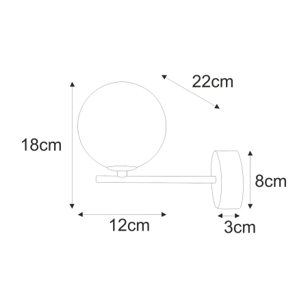 Minimalistyczny, klasyczny kinkiet ścienny K-5553 z serii ASPEN - 2