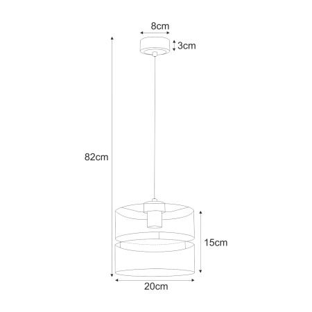 Czarno-złota lampa wisząca do nowoczesnego salonu K-5500 z serii MALAVI - 2