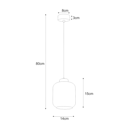 Minimalistyczna lampa wisząca z ciekawym kloszem K-5510 z serii IGA - 3