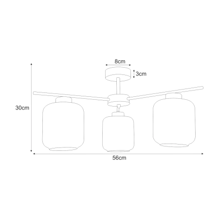 Ponadczasowa lampa sufitowa z bursztynowymi kloszami K-5511 z serii IGA - 2