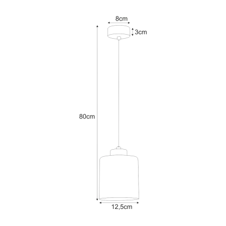 Klasyczna lampa wisząca, jeden punkt świetlny K-5520 z serii AURELIA - 3