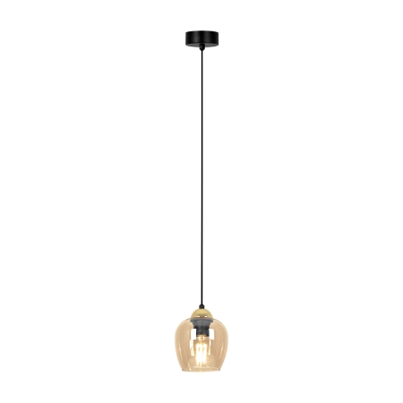 Lampa wisząca z bursztynowym kloszem K-5605 z serii TULA