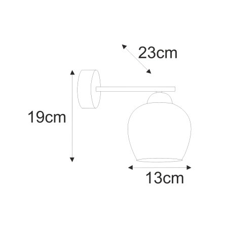 Estetyczna lampa ścienna, miodowy kinkiet K-5608 z serii TULA - 2