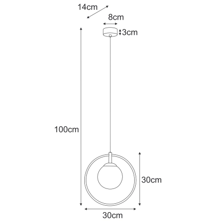 Elegancka lampa wisząca z dekoracyjnym okręgiem K-5473 z serii MALTA - 2