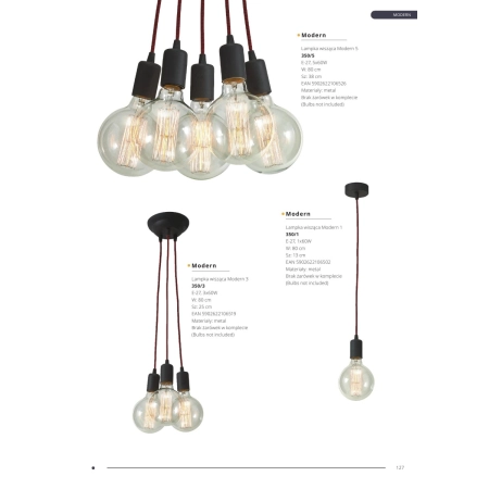 Lampa wisząca Modern 1 350/1 - LAMPEX 4