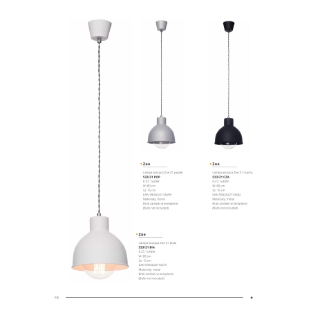 Lampa wisząca Zoe 3L 533/3L BIA - LAMPEX 5