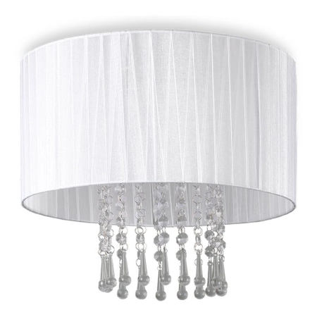 Elegancka lampa sufitowa z kryształkami 153/1P BIA z serii WENECJA