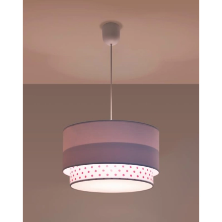 Dziecięca lampa wisząca z abażurem w kropki 687/A z serii HAPPY 2