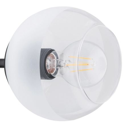 Prosta lampa ścienna z okrągłym kloszem O3080 K1 CZA z serii PINOX 3