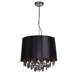 Lampa wisząca glamour, do eleganckiego salonu LP-0412/1P BK z serii VIGO