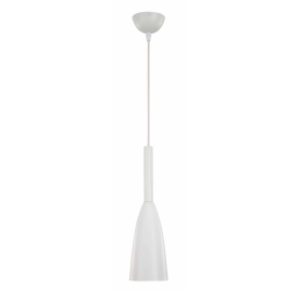 Minimalistyczna, wąska, punktowa lampa wisząca LP-181/1P WH z serii SOLIN