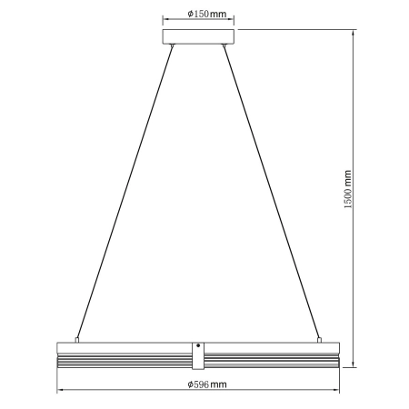 Obręcz LED ze złotymi elementami LP-0407/1P M BK TRIANGLE z serii PLUM - 7