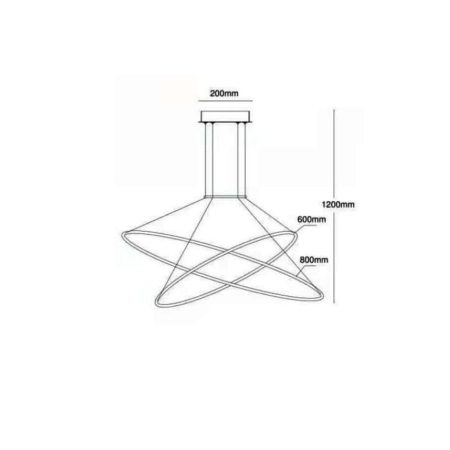 Dekoracyjna lampa wisząca do salonu LP-940/2P BK CCT z serii HALIFAX - 4