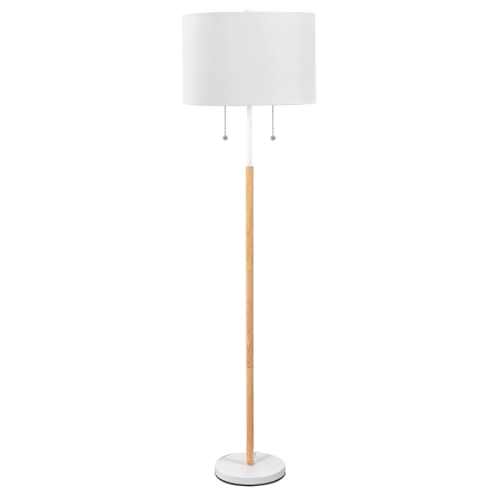 Ponadczasowa lampa podłogowa do sypialni LP-0304/2F WH z serii FOGO