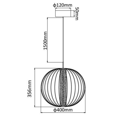 Designerska, druciana lampa wisząca LED LP-798/1P S BK z serii TREVISO