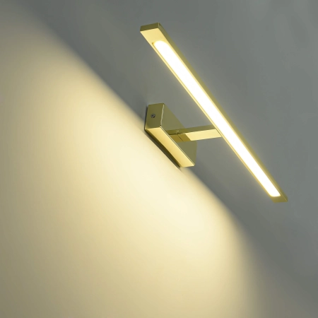 Szeroka, ledowa złota lampa ścienna LED GS-LWB-20W/3 GOLD z serii ISLA