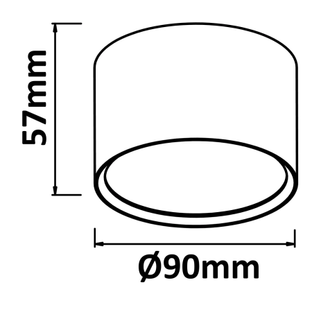 Biała tuba downlight LED do łazienki LP-6331/1C IP54 BK z serii KENDAL