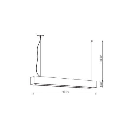 Techniczna lampa wisząca LED LP-7001/1P 20 BK-93 24/3 z serii IBROS