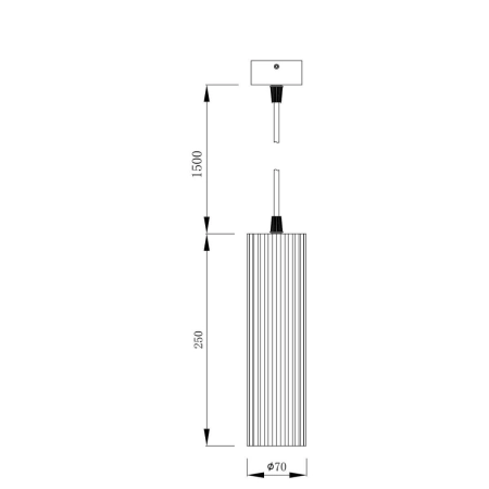 Minimalistyczna, biała tuba wisząca LP-787/1P WH z serii TOKIO