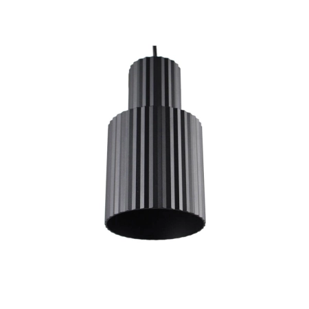 Industrialna, wąska, czarna lampa wisząca LP-787/1P L BK z serii TOKIO