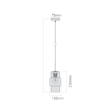 Nowoczesna lampa nad blat kuchenny LP-866/1P L SM/GD z serii MIELE