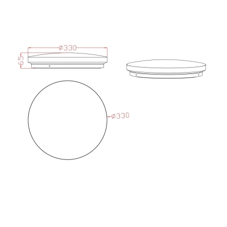 Ponadczasowa, okrągła lampa sufitowa LED LP-335/1C S 4BK z serii BABILON