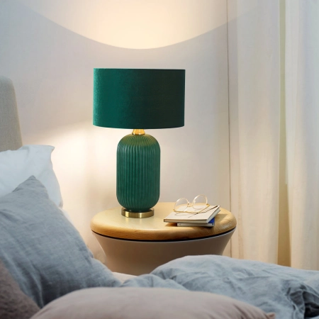 Lampka do sypialni glamour LP-1515/1T BIG GREEN z serii TAMIZA - wizualizacja