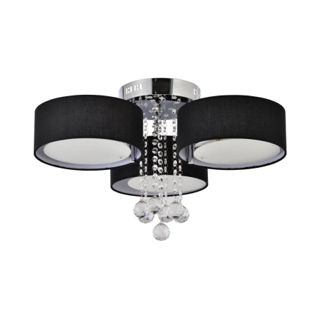 Stylowa lampa do sypialni glamour LP-991/3C BK z serii GAMBELA