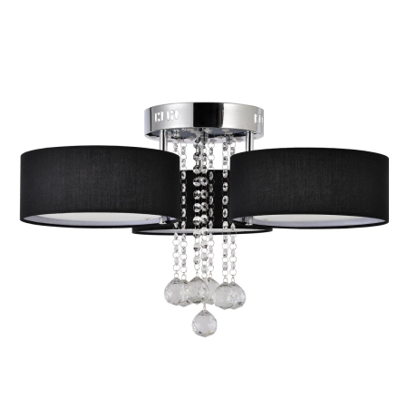 Stylowa lampa do sypialni glamour LP-991/3C BK z serii GAMBELA