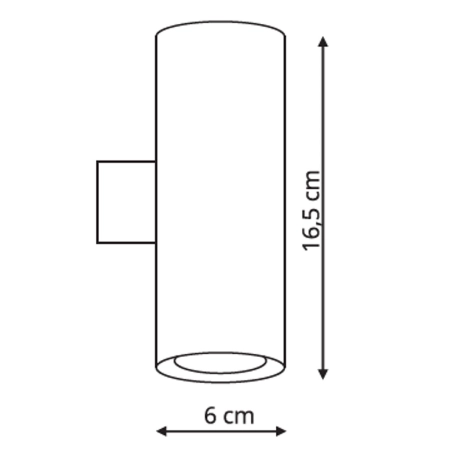 Biały, minimalistyczny kinkiet tuba do holu LP-108/1W WH z serii TORRE