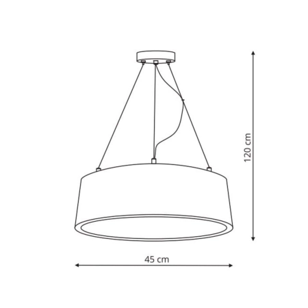 Stylowy żyrandol, okrąg LED do sypialni LP-622/1P WH z serii MALAGA