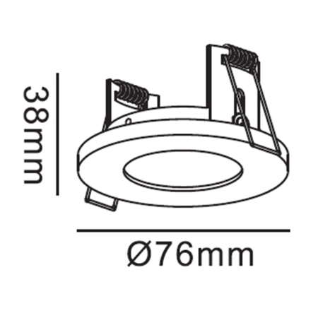 Łazienkowe, białe oczko punktowe GU10 LP-440/1RS WH z serii LAGOS