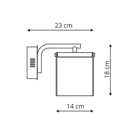 Dekoracyjna lampa ścienna z kryształkami LP-1114/1W z serii CANTOS 2