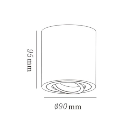 Biały downlight z regulowanym spotem LP-5441/1SM WH z serii TULON