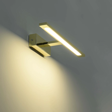 Lampa ścienna LED złota, łazienkowa GS-LWB-12W GOLD z serii ISLA