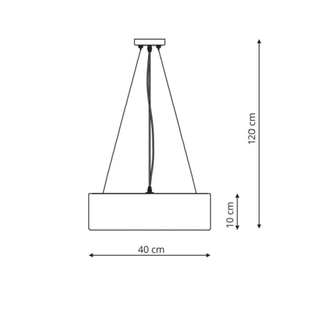 Ponadczasowy żyrandol z białym abażurem LP-8144/1P WH z serii DELOS